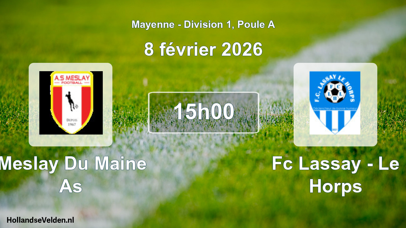 Geplande wedstrijd: Meslay Du Maine As - Fc Lassay - Le Horps (8 februari 2026)