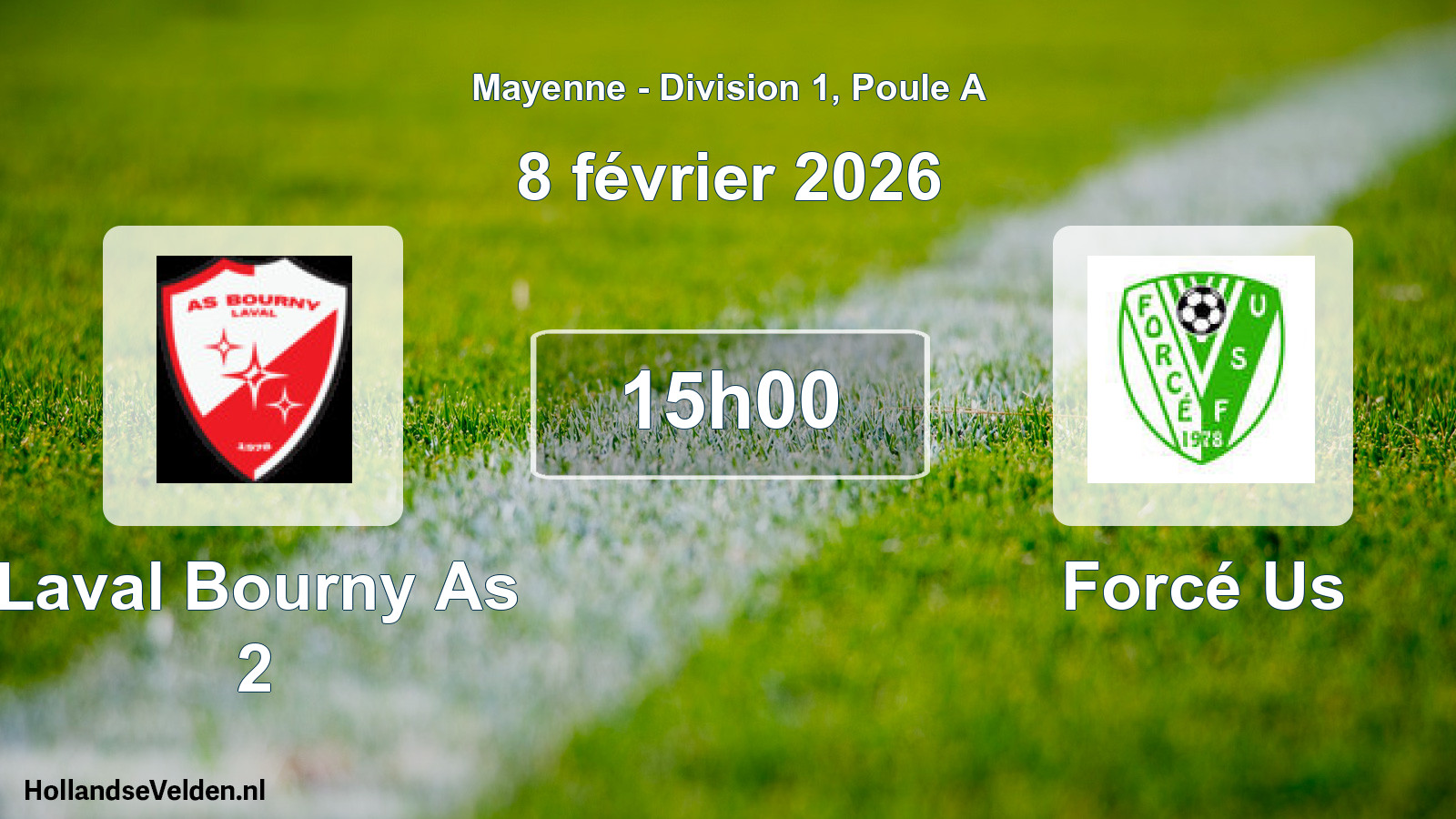 Geplande wedstrijd: Laval Bourny As 2 - Forcé Us (8 février 2026)