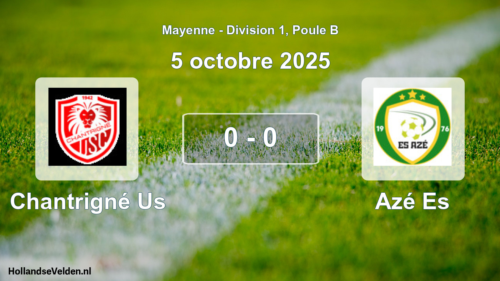 Gespeelde wedstrijd: Chantrigné Us - Azé Es 0 - 0 (5 oktober 2025)