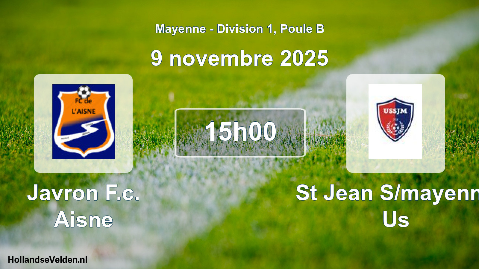 Scheduled Match: Javron F.c. Aisne - St Jean S/mayenne Us (9 November 2025)