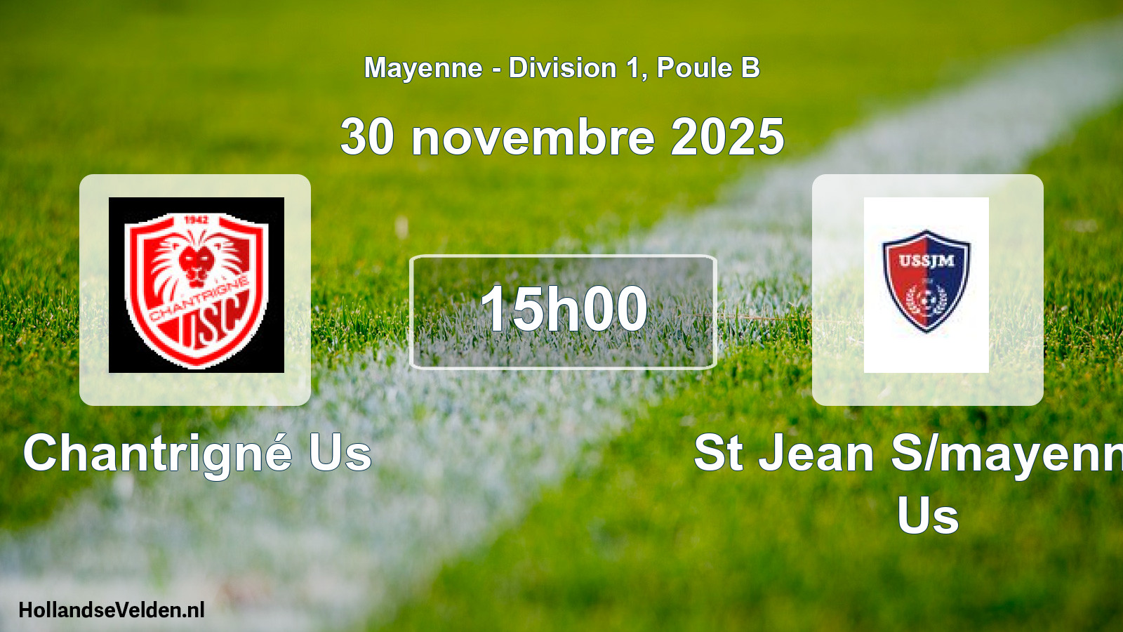 Geplande wedstrijd: Chantrigné Us - St Jean S/mayenne Us (30 novembre 2025)