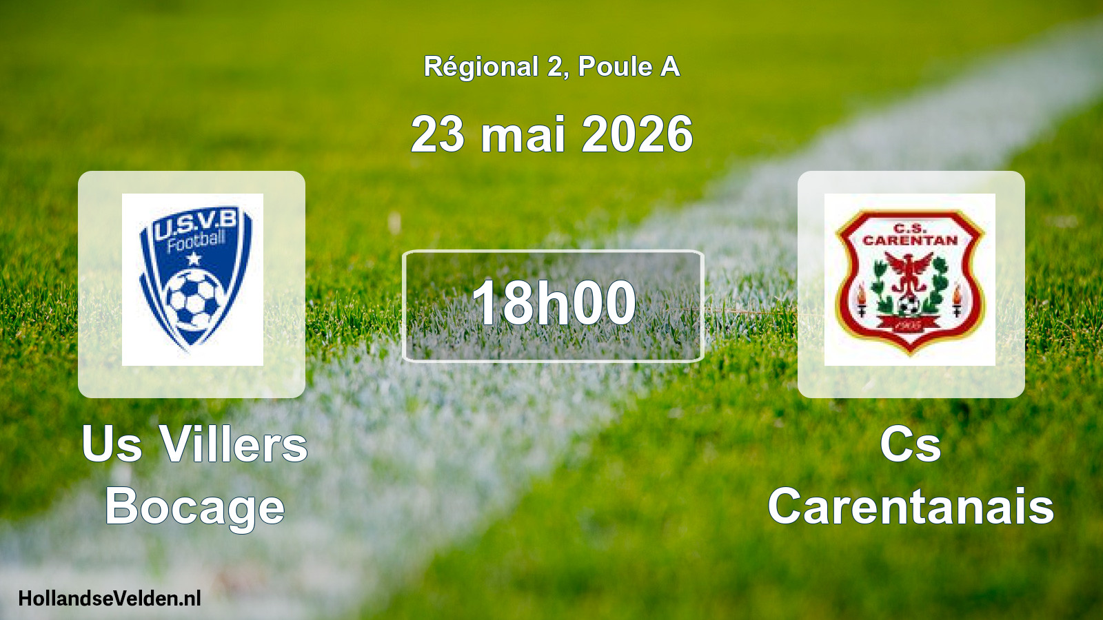 Geplande wedstrijd: Us Villers Bocage - Cs Carentanais (23 mei 2026)