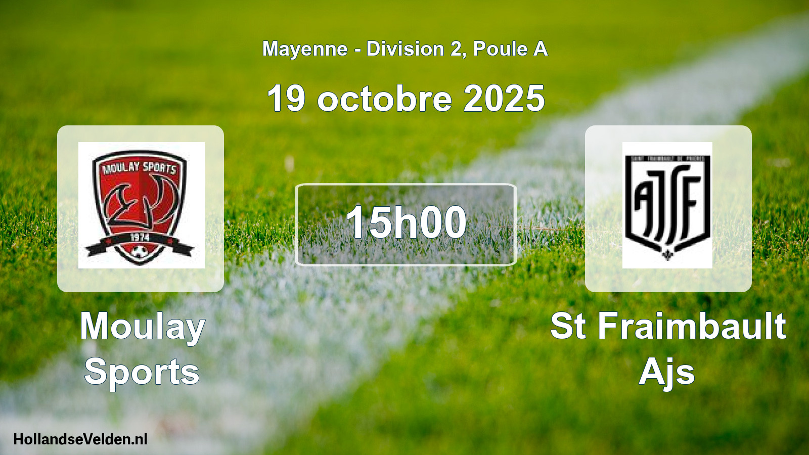 Scheduled Match: Moulay Sports - St Fraimbault Ajs (19 October 2025)