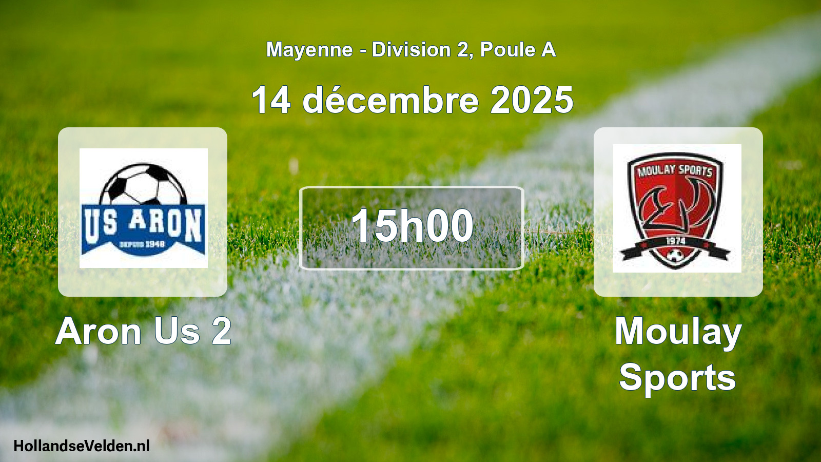 Geplande wedstrijd: Aron Us 2 - Moulay Sports (14 décembre 2025)