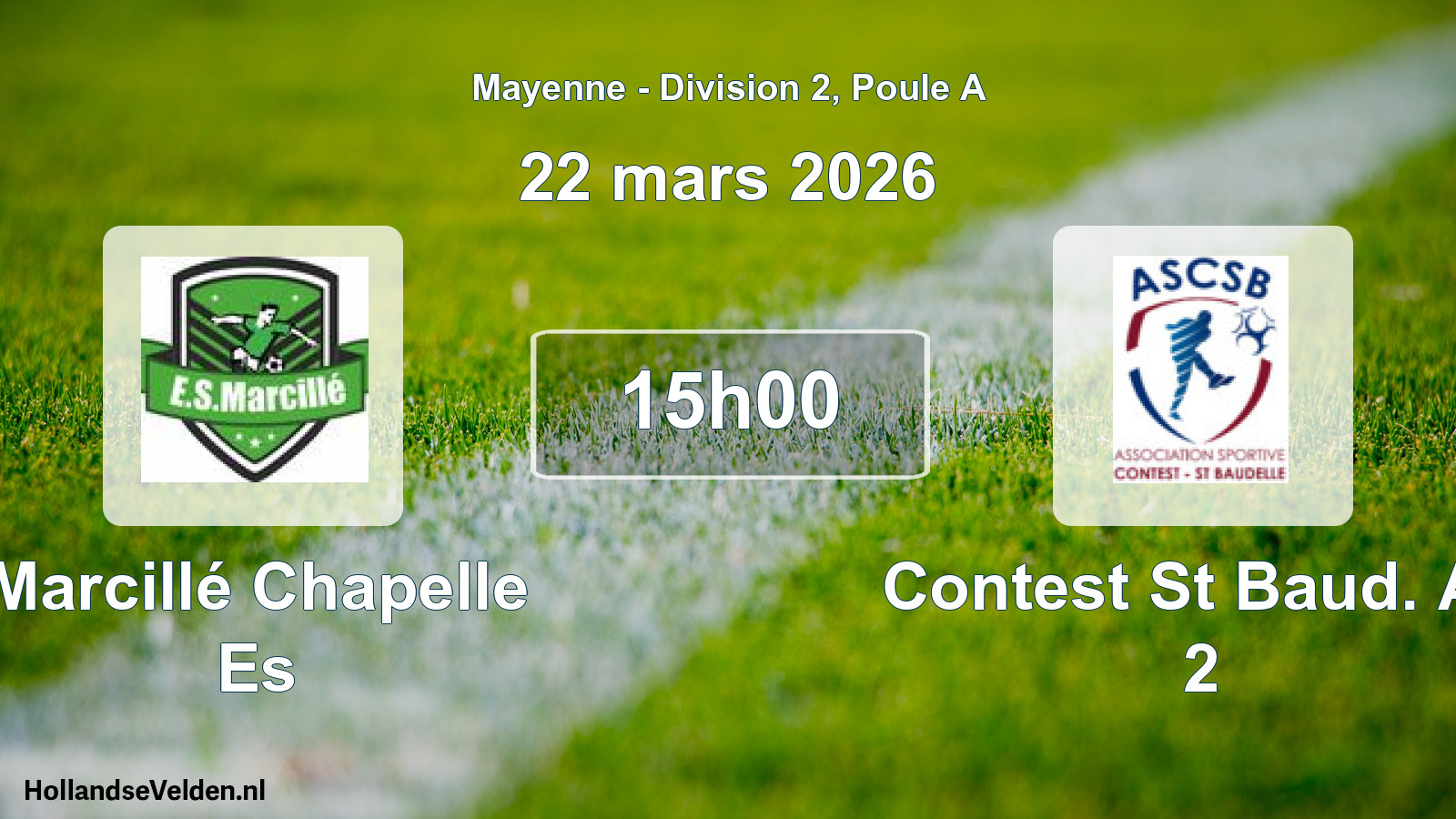Geplande wedstrijd: Marcillé Chapelle Es - Contest St Baud. As 2 (22 maart 2026)