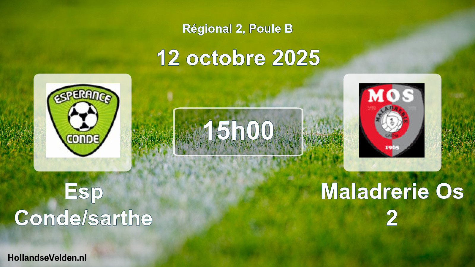 Geplande wedstrijd: Esp Conde/sarthe - Maladrerie Os 2 (12 octobre 2025)