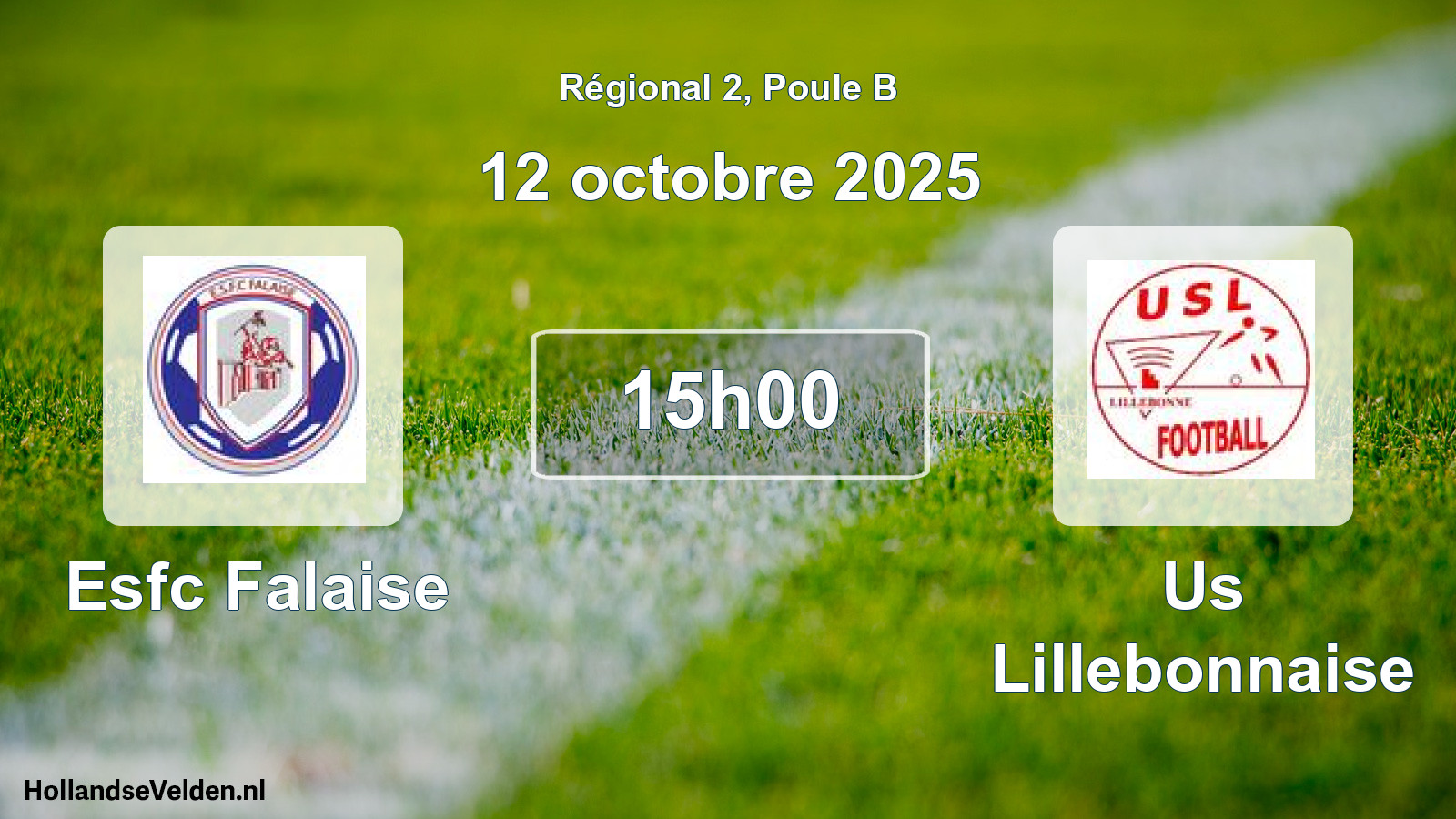 Geplande wedstrijd: Esfc Falaise - Us Lillebonnaise (12 octobre 2025)