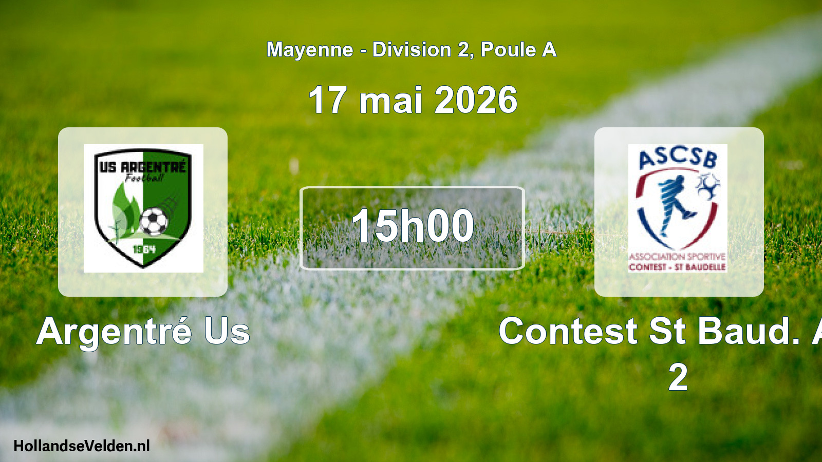 Geplande wedstrijd: Argentré Us - Contest St Baud. As 2 (17 mai 2026)