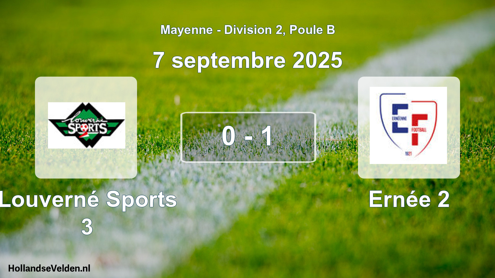 Gespeelde wedstrijd: Louverné Sports 3 - Ernée 2 0 - 1 (7 septembre 2025)