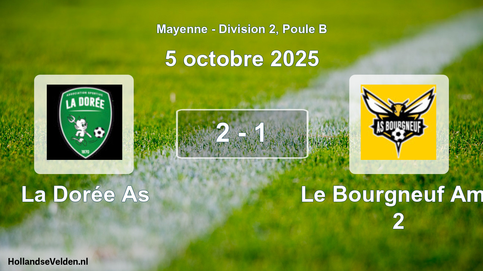 Gespeelde wedstrijd: La Dorée As - Le Bourgneuf Ams 2 2 - 1 (5 oktober 2025)