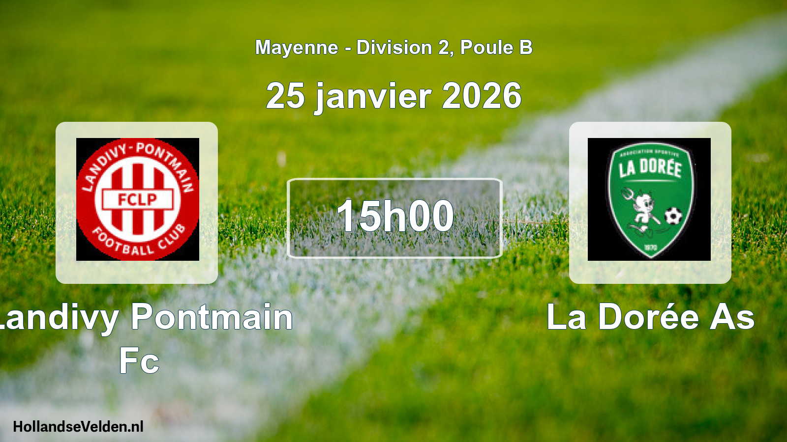 Geplande wedstrijd: Landivy Pontmain Fc - La Dorée As (25 janvier 2026)