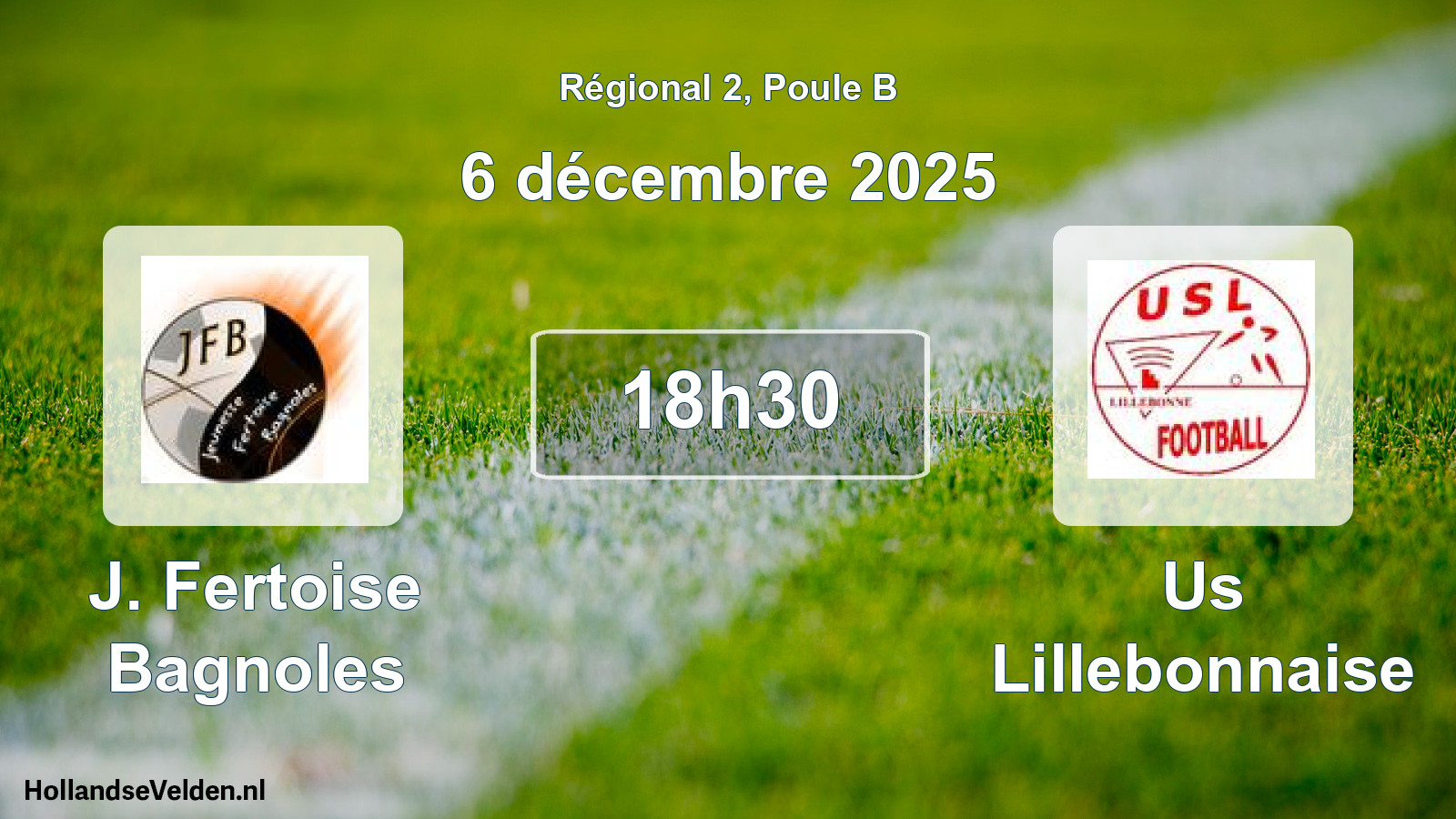 Geplande wedstrijd: J. Fertoise Bagnoles - Us Lillebonnaise (6 december 2025)