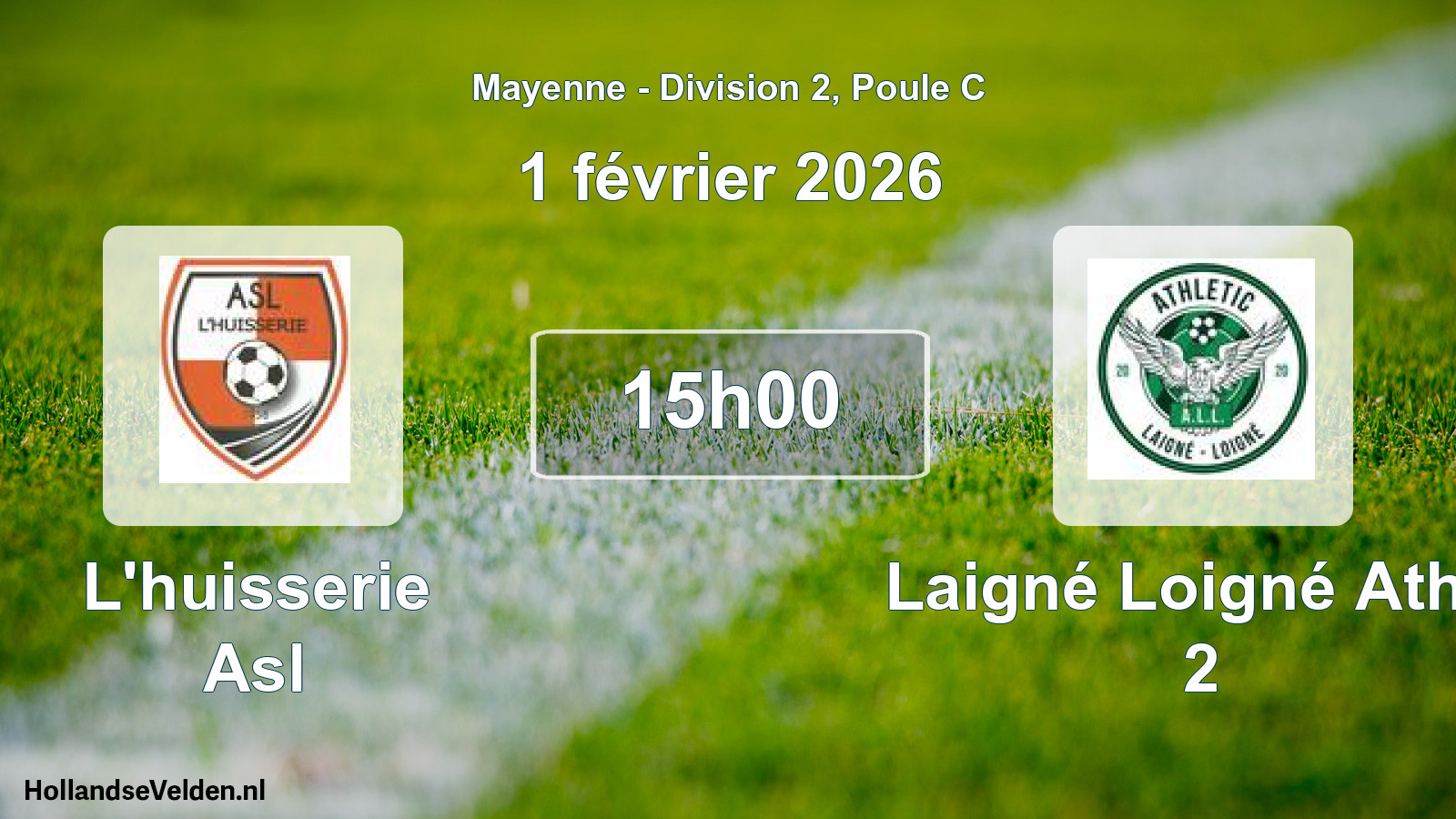 Geplande wedstrijd: L'huisserie Asl - Laigné Loigné Athle 2 (1 février 2026)