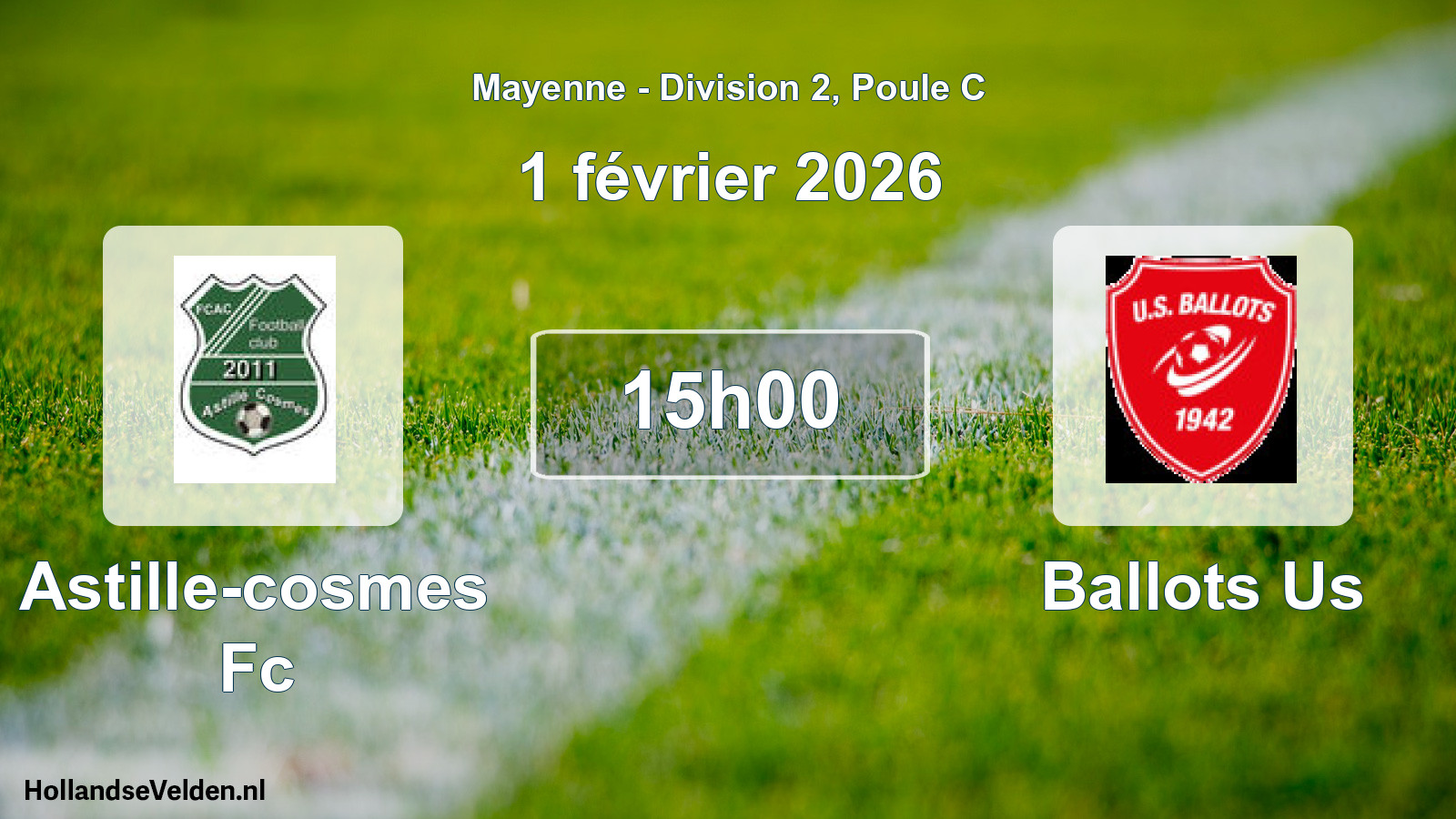 Scheduled Match: Astille-cosmes Fc - Ballots Us (1 February 2026)