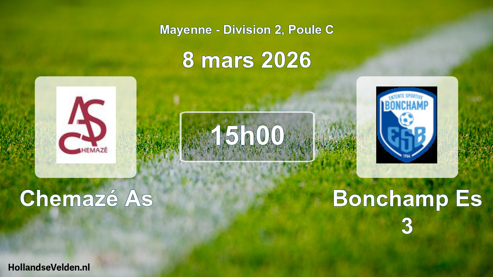 Geplande wedstrijd: Chemazé As - Bonchamp Es 3 (8 maart 2026)