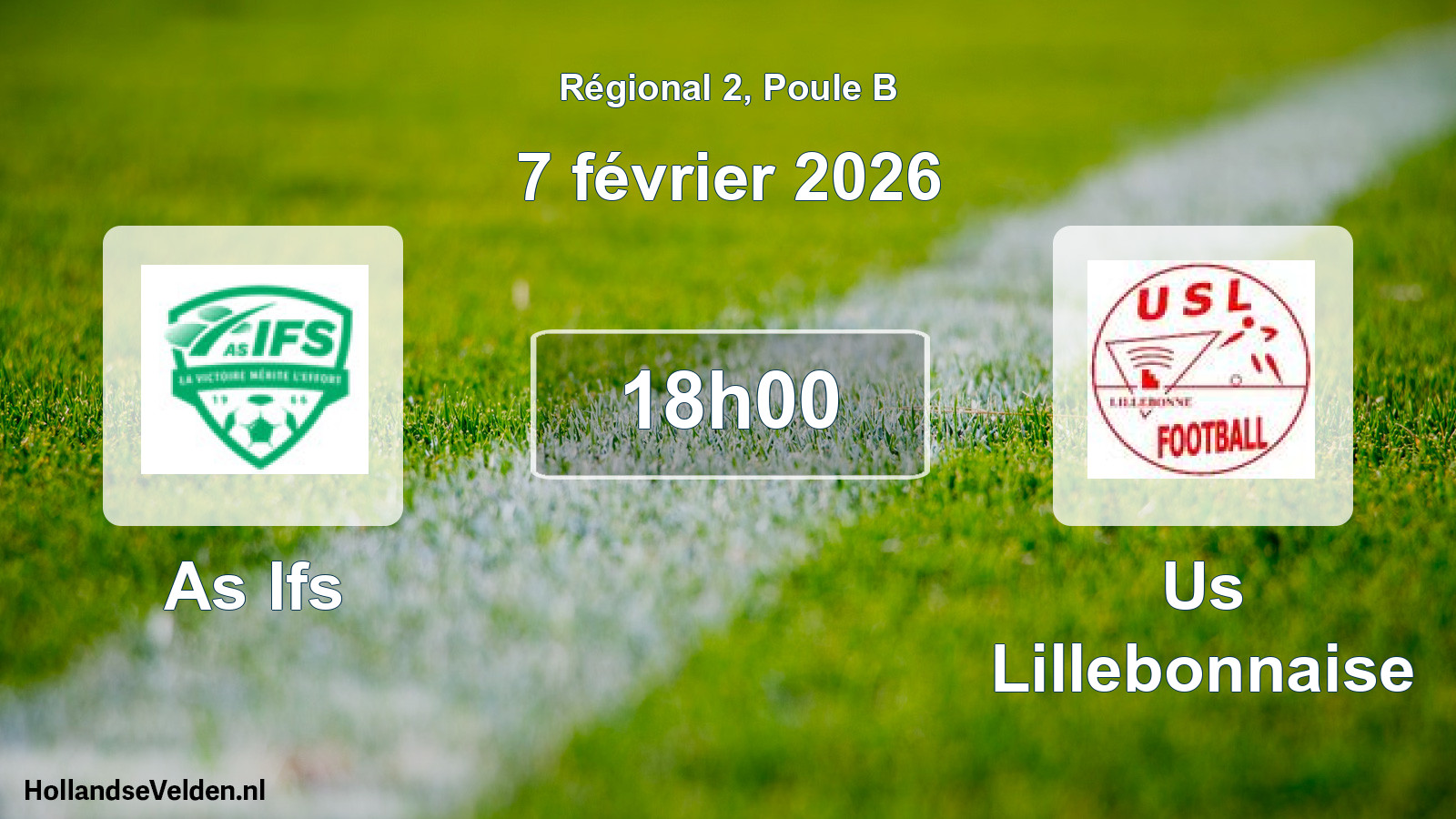 Geplande wedstrijd: As Ifs - Us Lillebonnaise (7 février 2026)