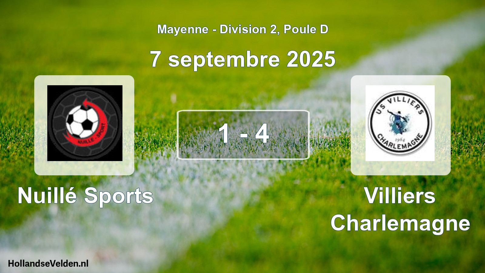 Gespeelde wedstrijd: Nuillé Sports - Villiers Charlemagne 1 - 4 (7 septembre 2025)