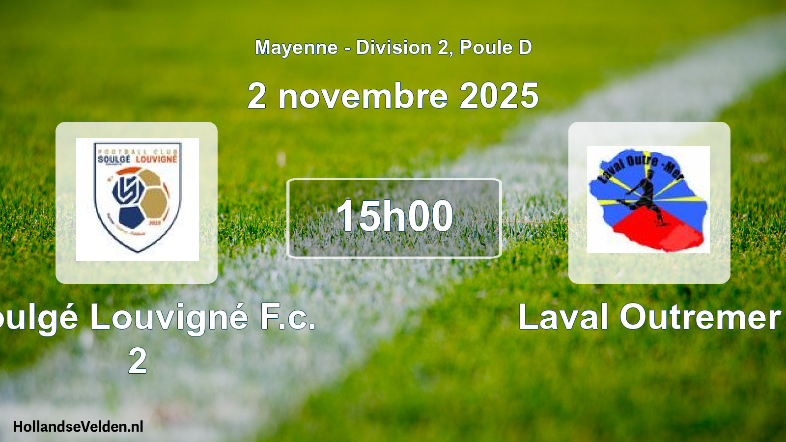 Geplande wedstrijd: Soulgé Louvigné F.c. 2 - Laval Outremer (2 novembre 2025)