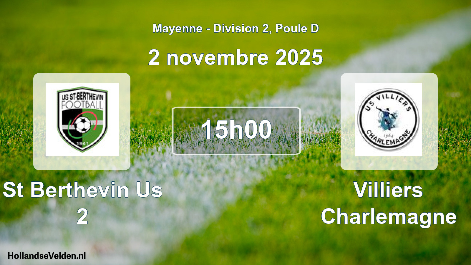 Geplande wedstrijd: St Berthevin Us 2 - Villiers Charlemagne (2 novembre 2025)