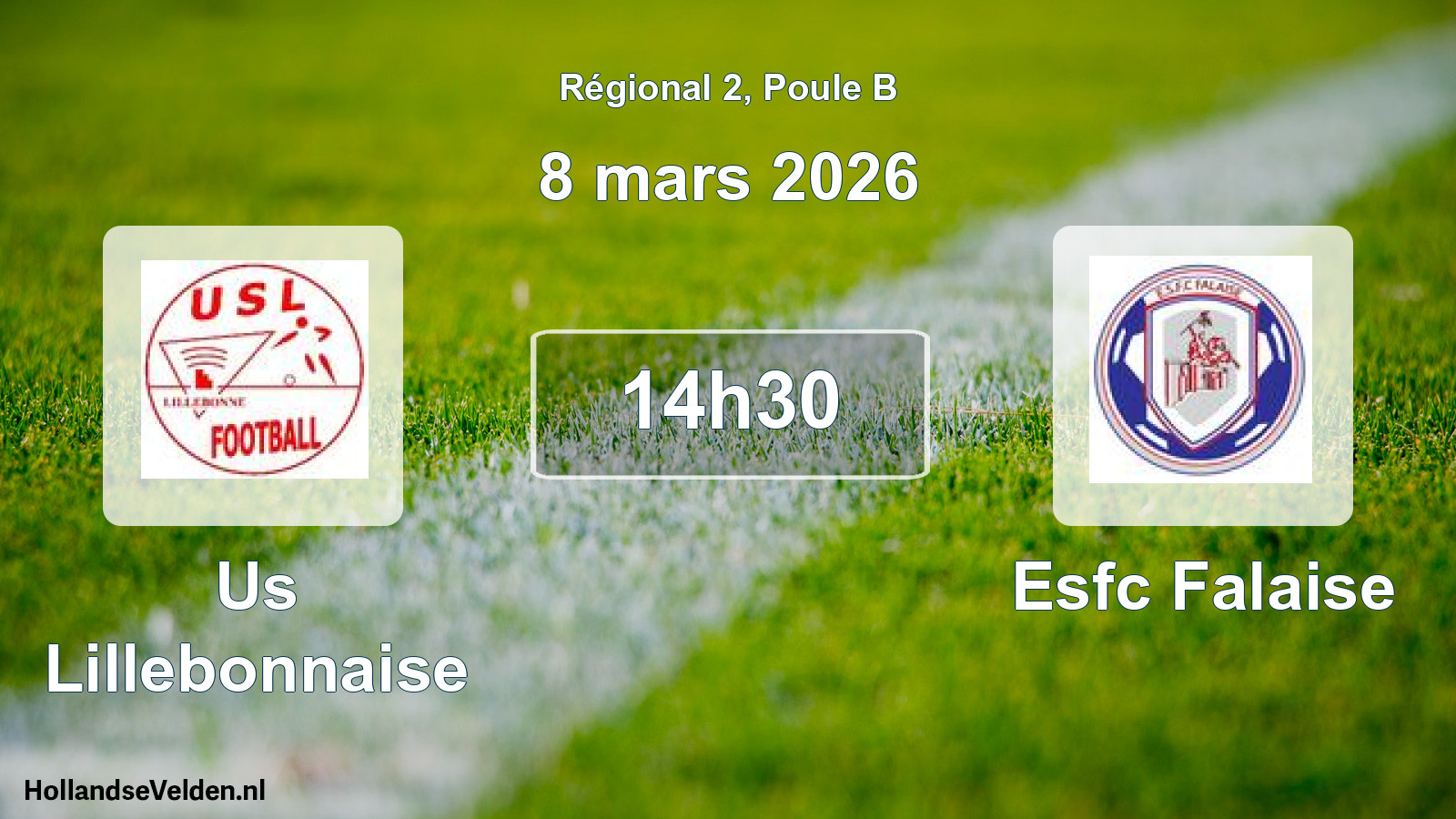 Geplande wedstrijd: Us Lillebonnaise - Esfc Falaise (8 maart 2026)