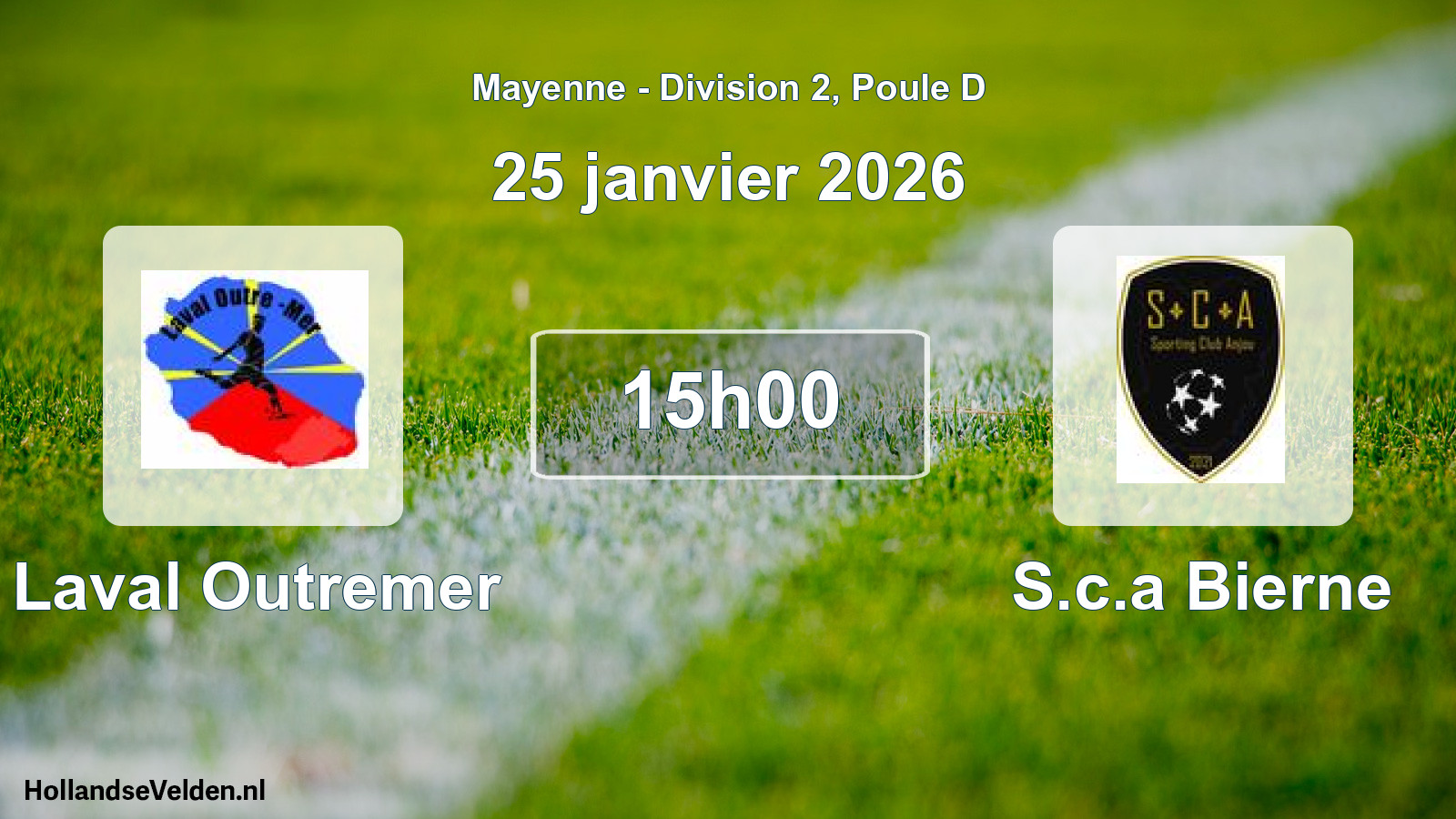 Scheduled Match: Laval Outremer - S.c.a Bierne (25 January 2026)