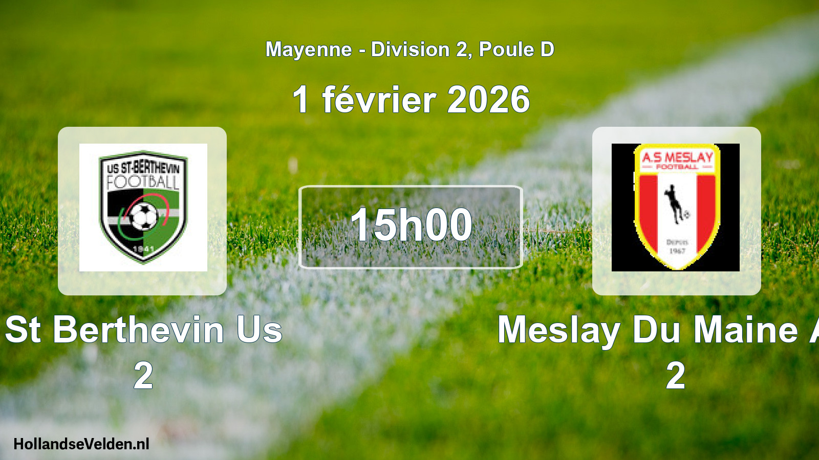 Geplande wedstrijd: St Berthevin Us 2 - Meslay Du Maine As 2 (1 februari 2026)