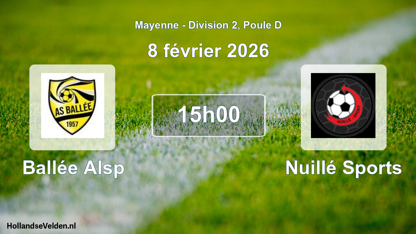 Scheduled Match: Ballée Alsp - Nuillé Sports (8 February 2026)