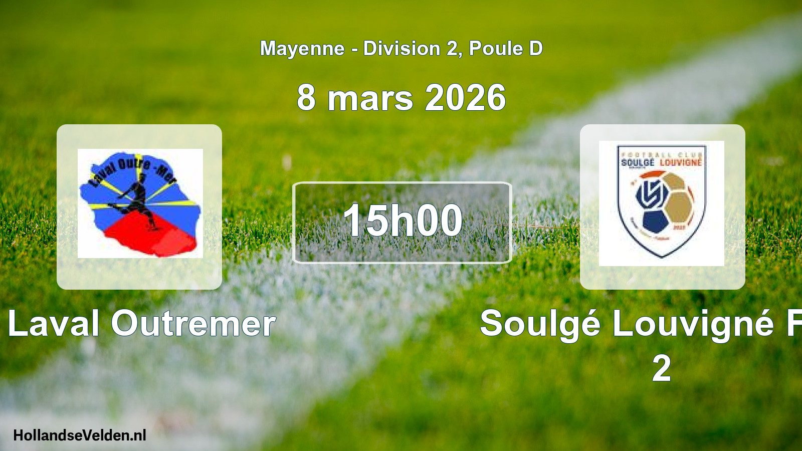 Scheduled Match: Laval Outremer - Soulgé Louvigné F.c. 2 (8 March 2026)