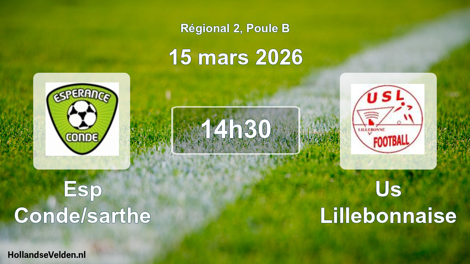 Scheduled Match: Esp Conde/sarthe - Us Lillebonnaise (15 March 2026)