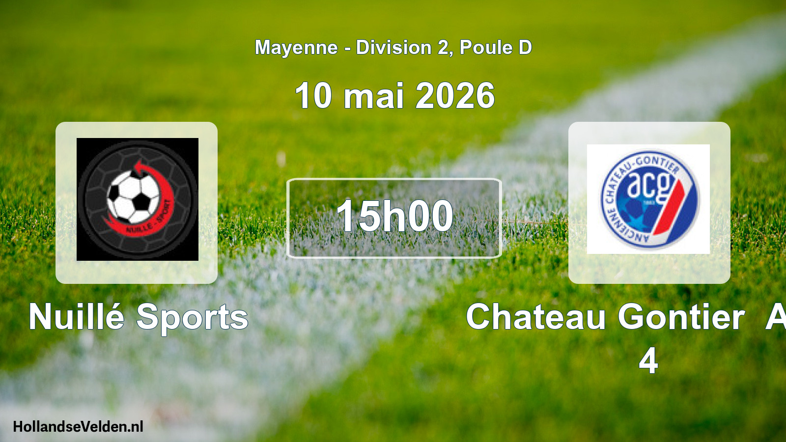 Geplande wedstrijd: Nuillé Sports - Chateau Gontier Anc 4 (10 mai 2026)