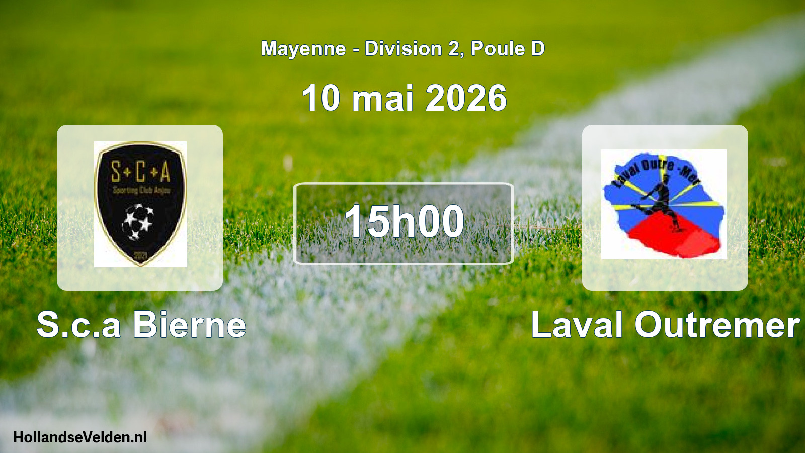 Geplande wedstrijd: S.c.a Bierne - Laval Outremer (10 mai 2026)