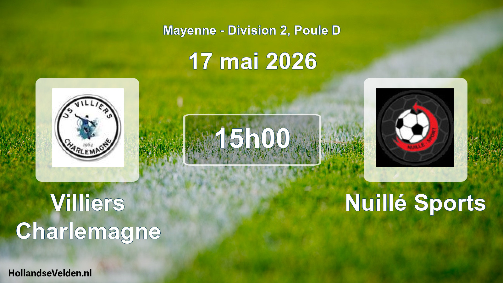 Geplande wedstrijd: Villiers Charlemagne - Nuillé Sports (17 mai 2026)