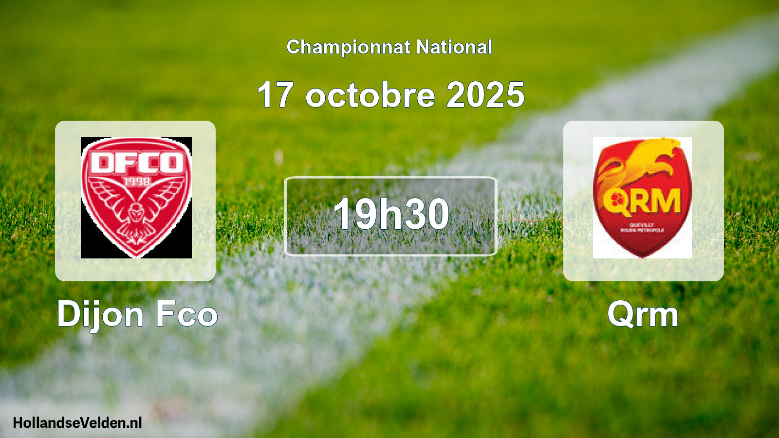 Geplande wedstrijd: Dijon Fco - Qrm (17 oktober 2025)