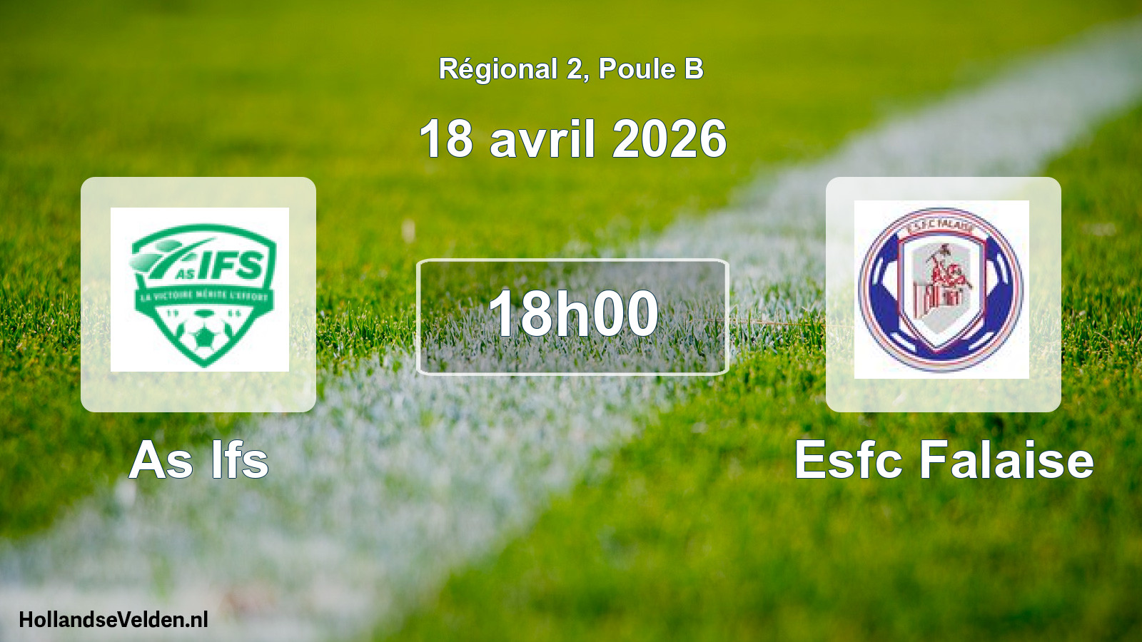 Geplande wedstrijd: As Ifs - Esfc Falaise (18 avril 2026)