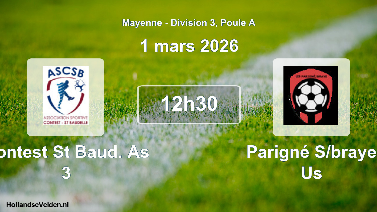 Scheduled Match: Contest St Baud. As 3 - Parigné S/braye Us (1 March 2026)