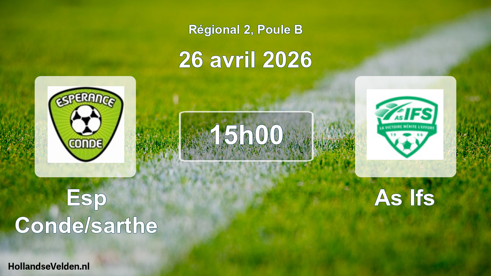 Geplande wedstrijd: Esp Conde/sarthe - As Ifs (26 april 2026)