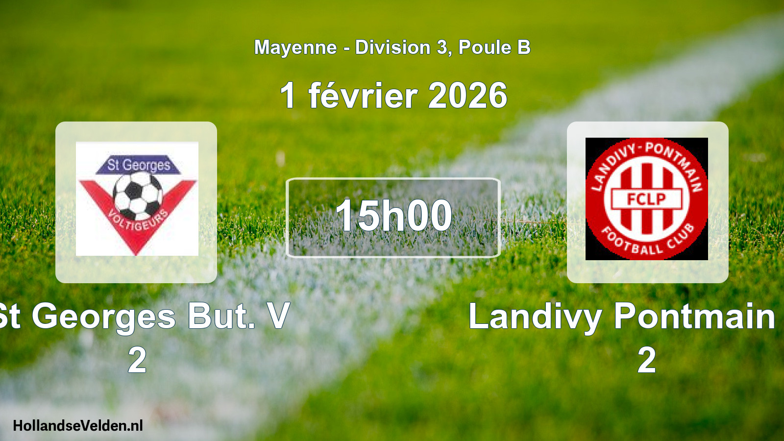 Geplande wedstrijd: St Georges But. V 2 - Landivy Pontmain Fc 2 (1 février 2026)