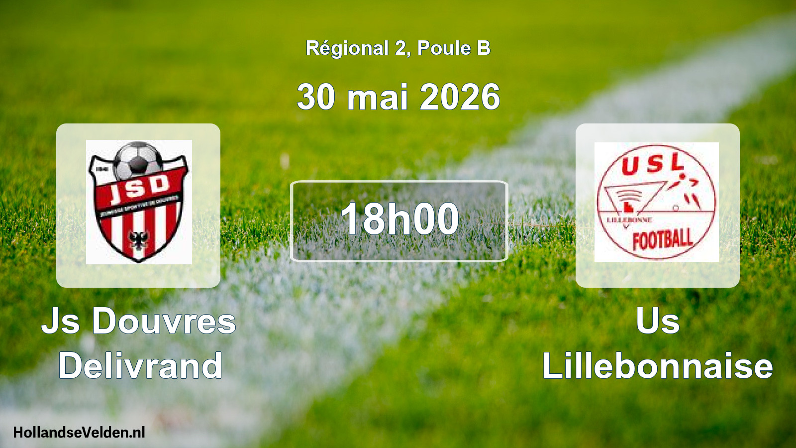 Geplande wedstrijd: Js Douvres Delivrand - Us Lillebonnaise (30 mai 2026)