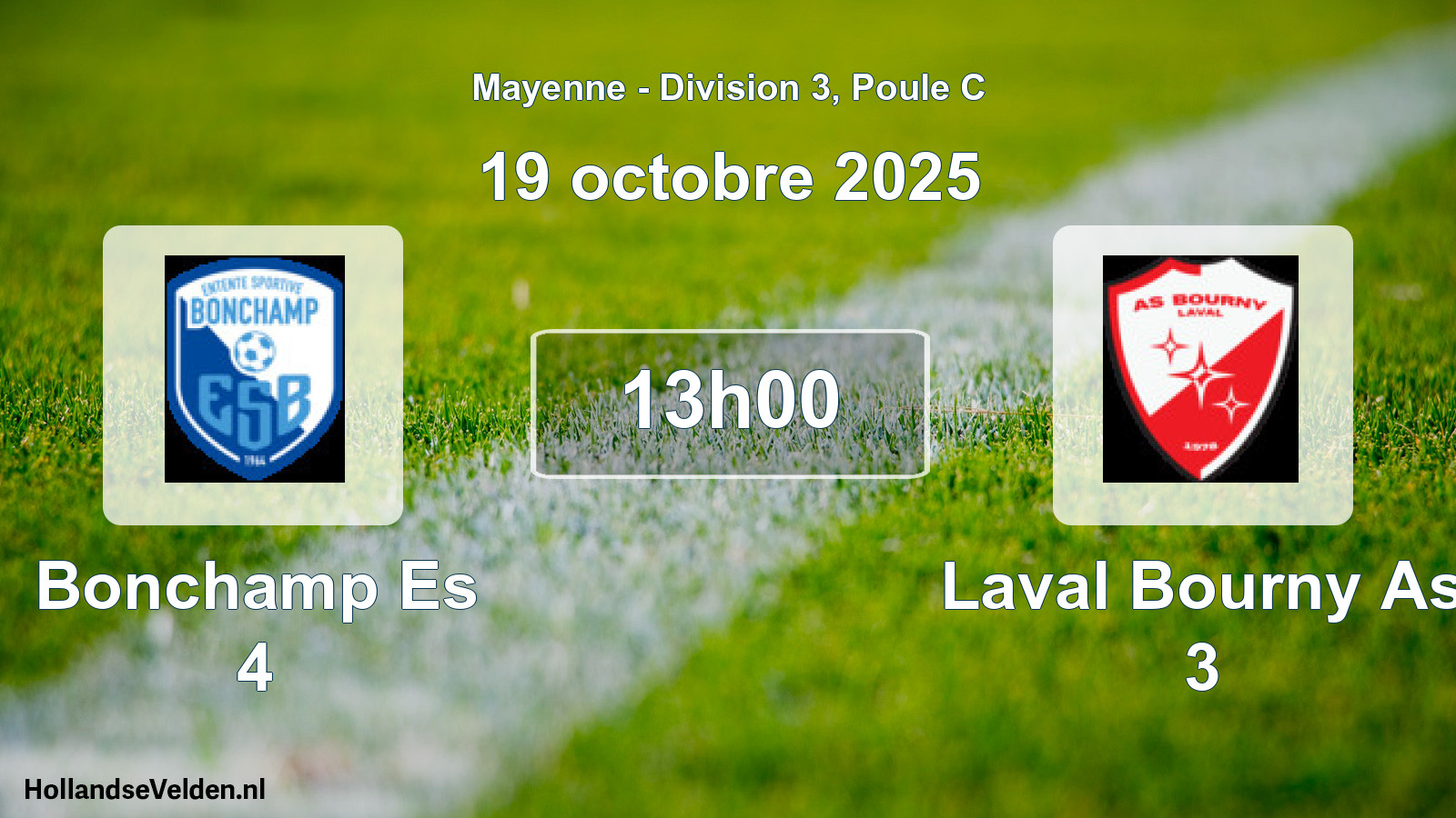 Scheduled Match: Bonchamp Es 4 - Laval Bourny As 3 (19 October 2025)