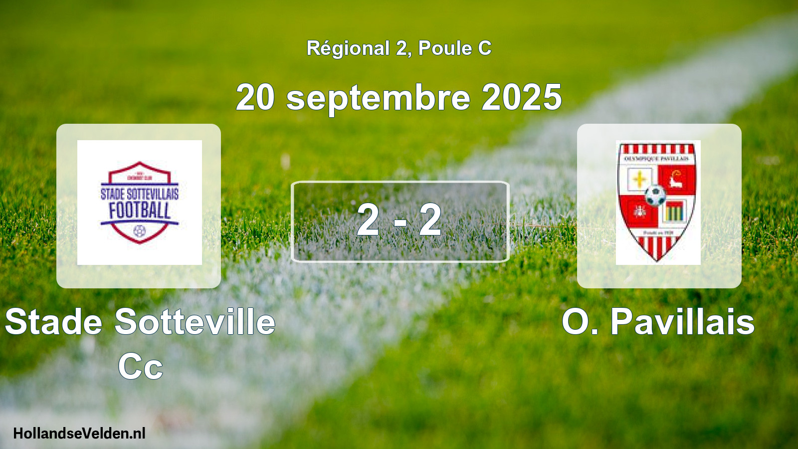 Total number of matches played: Stade Sotteville Cc - O. Pavillais 2 - 2 (20 September 2025)