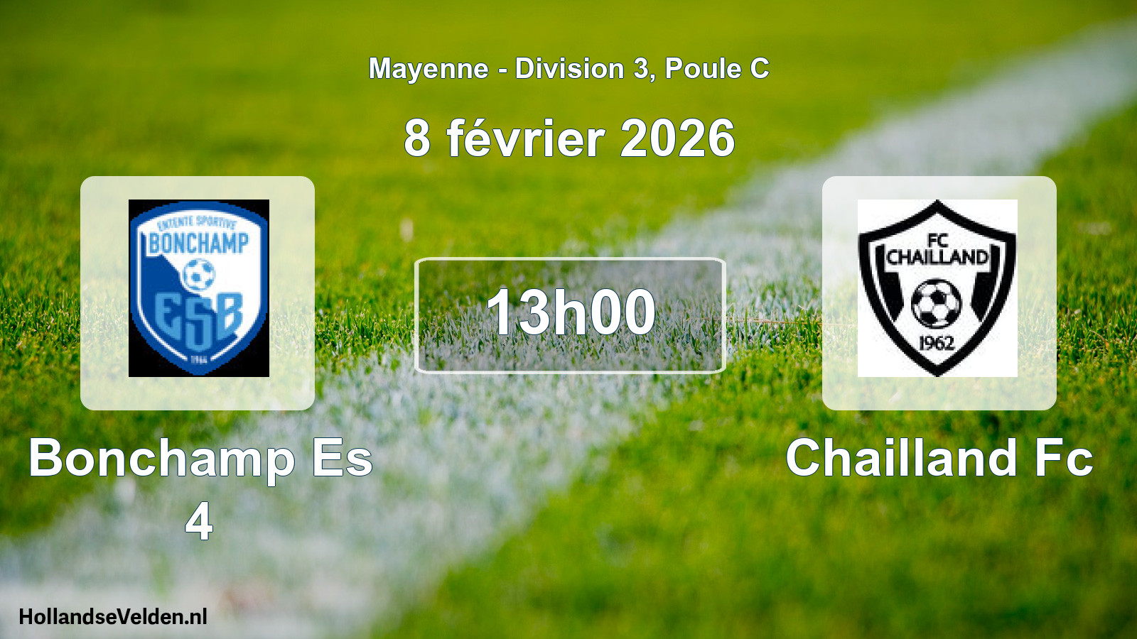 Scheduled Match: Bonchamp Es 4 - Chailland Fc (8 February 2026)