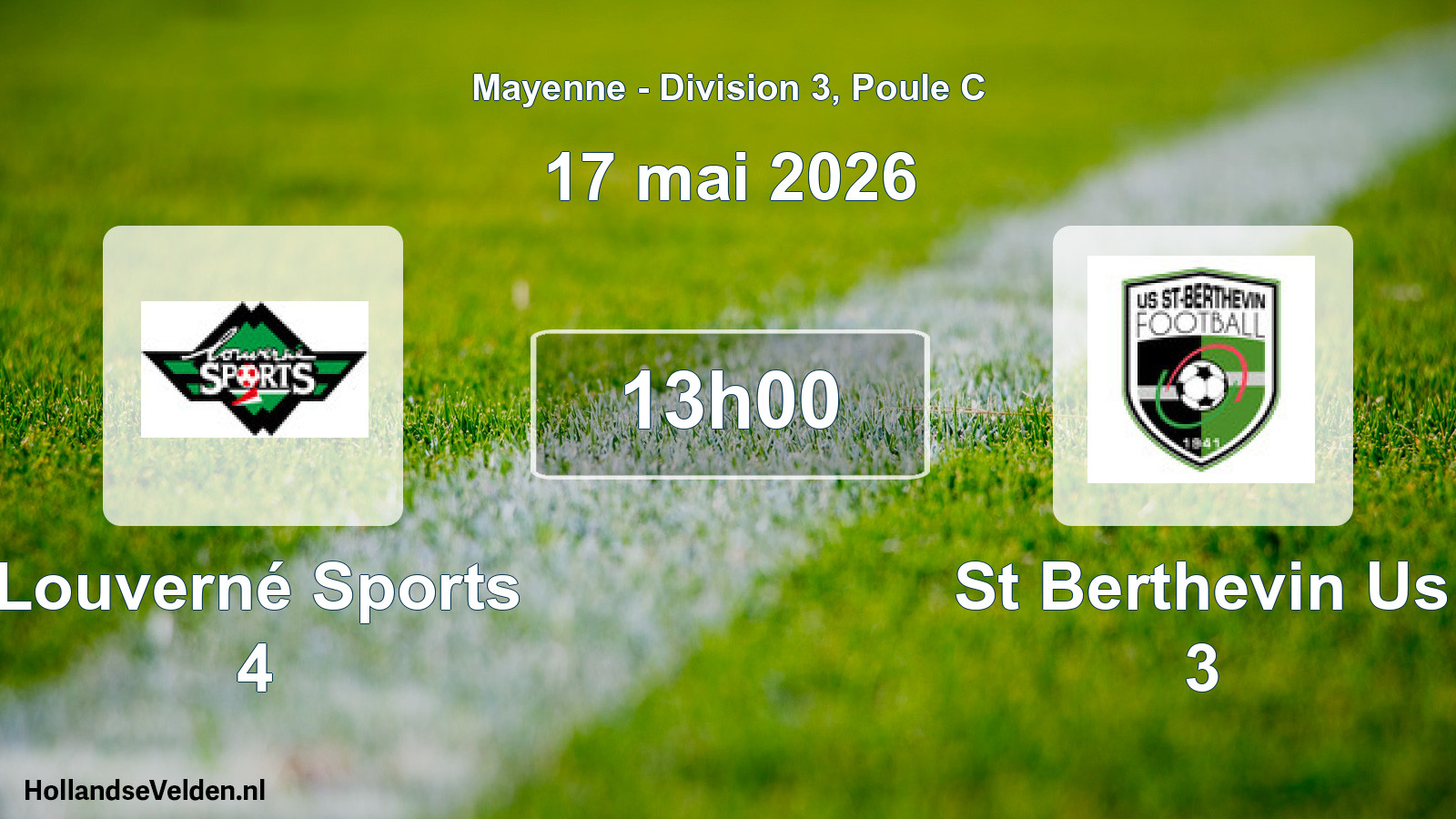 Geplande wedstrijd: Louverné Sports 4 - St Berthevin Us 3 (17 mei 2026)