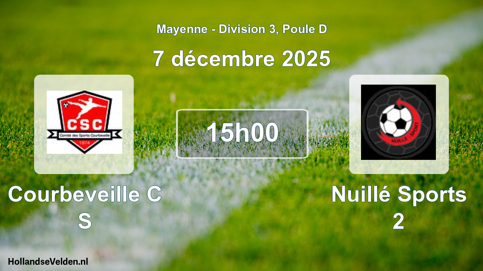 Geplande wedstrijd: Courbeveille C S - Nuillé Sports 2 (7 décembre 2025)