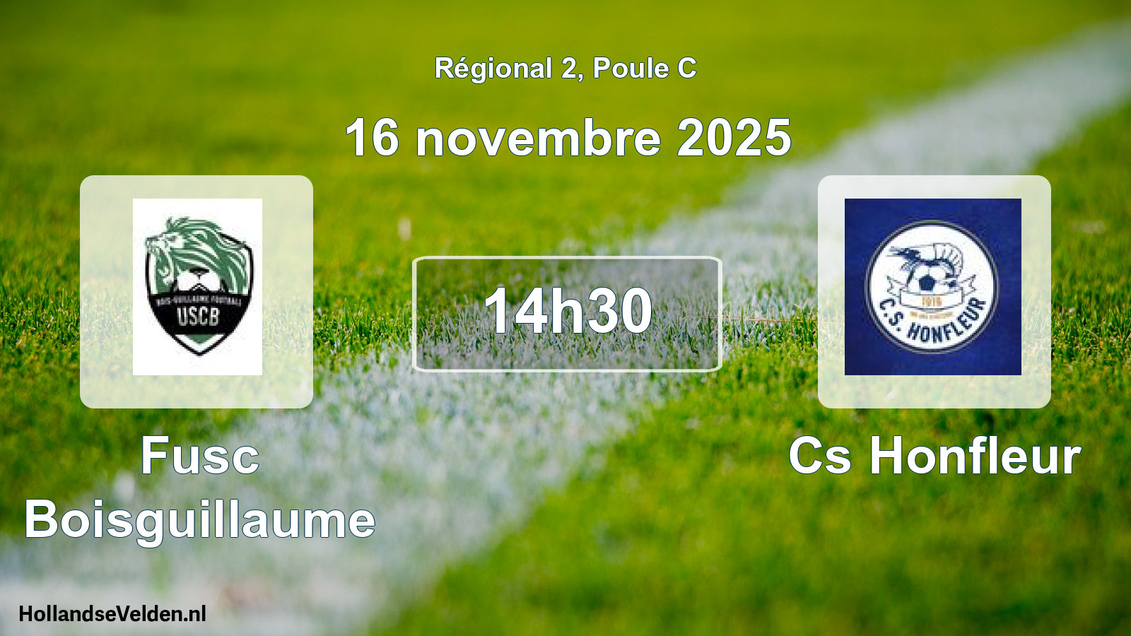 Geplande wedstrijd: Fusc Boisguillaume - Cs Honfleur (16 novembre 2025)