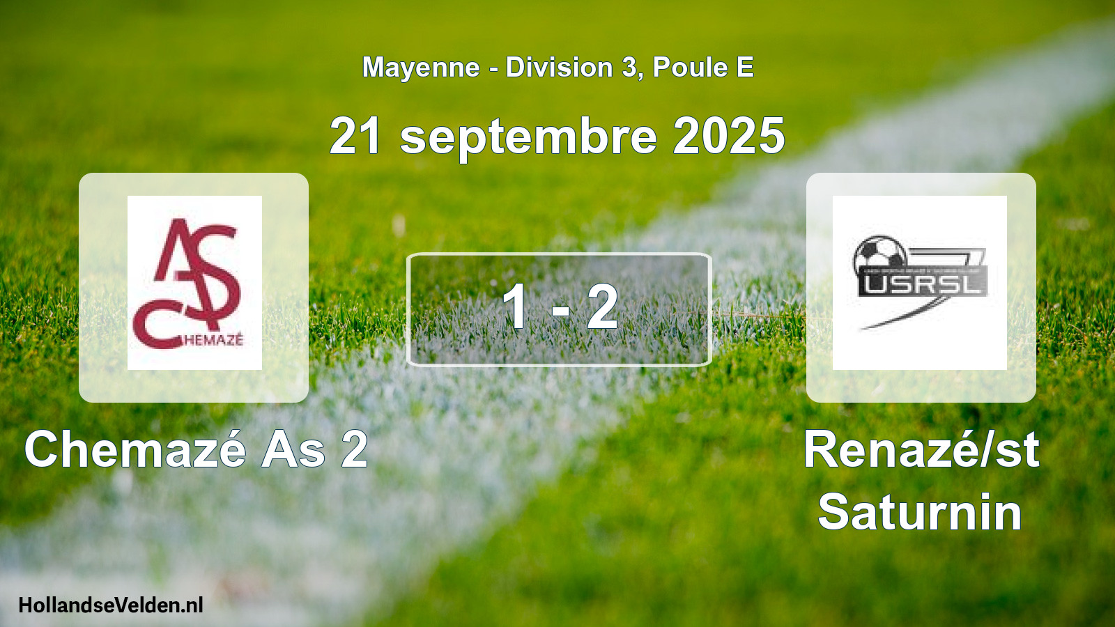 Gespeelde wedstrijd: Chemazé As 2 - Renazé/st Saturnin 1 - 2 (21 septembre 2025)