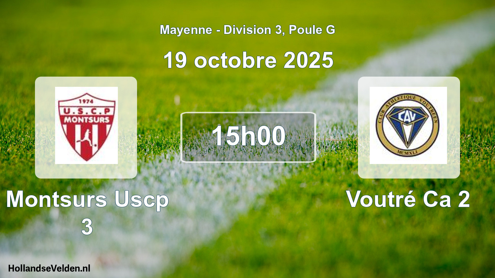 Geplande wedstrijd: Montsurs Uscp 3 - Voutré Ca 2 (19 oktober 2025)