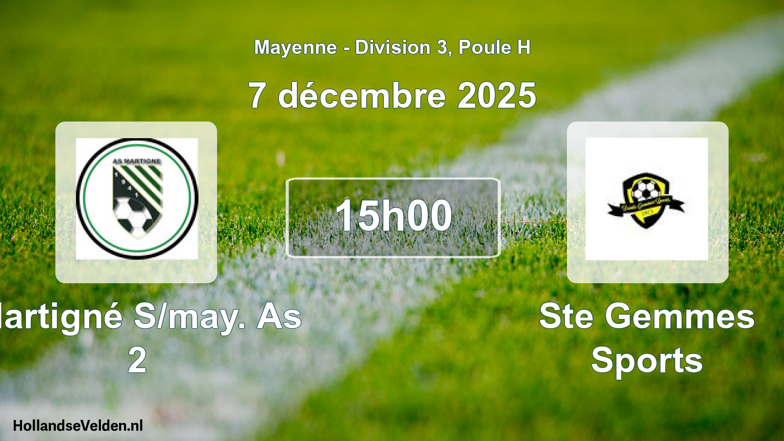 Scheduled Match: Martigné S/may. As 2 - Ste Gemmes Sports (7 December 2025)