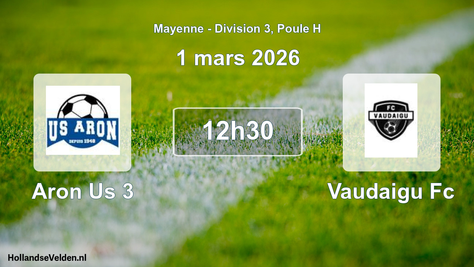 Scheduled Match: Aron Us 3 - Vaudaigu Fc (1 March 2026)