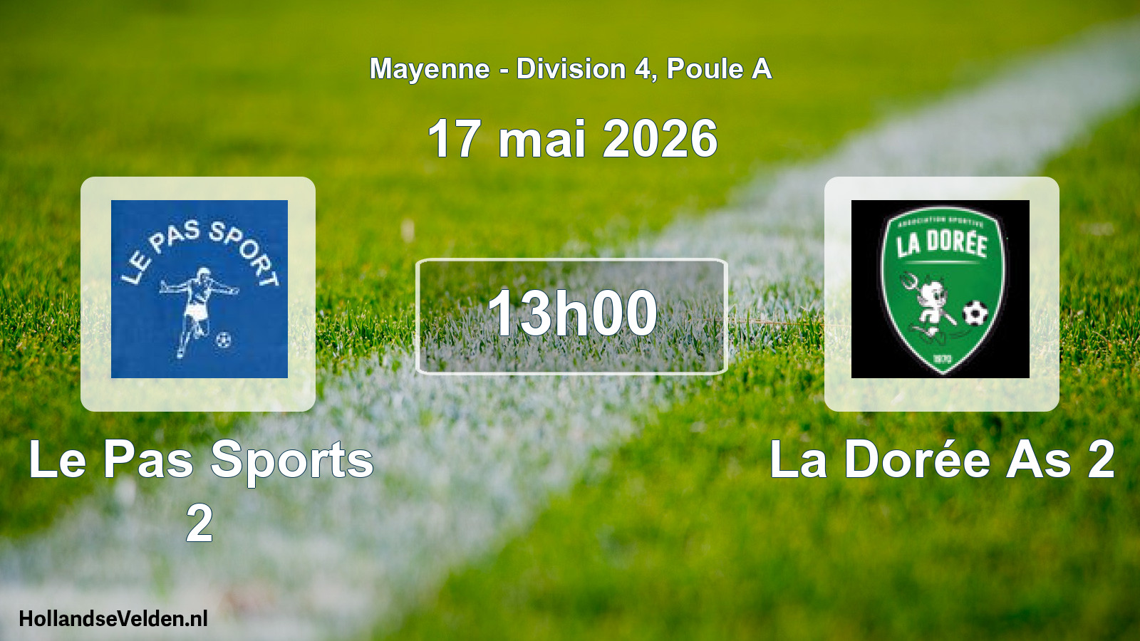 Scheduled Match: Le Pas Sports 2 - La Dorée As 2 (17 May 2026)