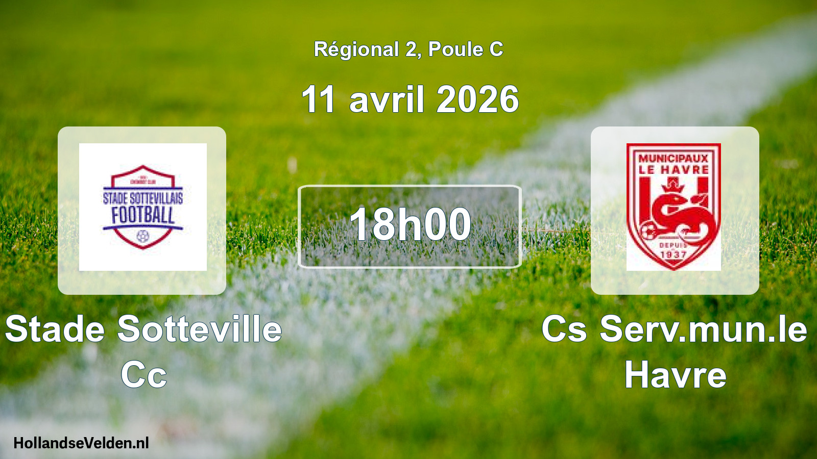 Geplande wedstrijd: Stade Sotteville Cc - Cs Serv.mun.le Havre (11 april 2026)